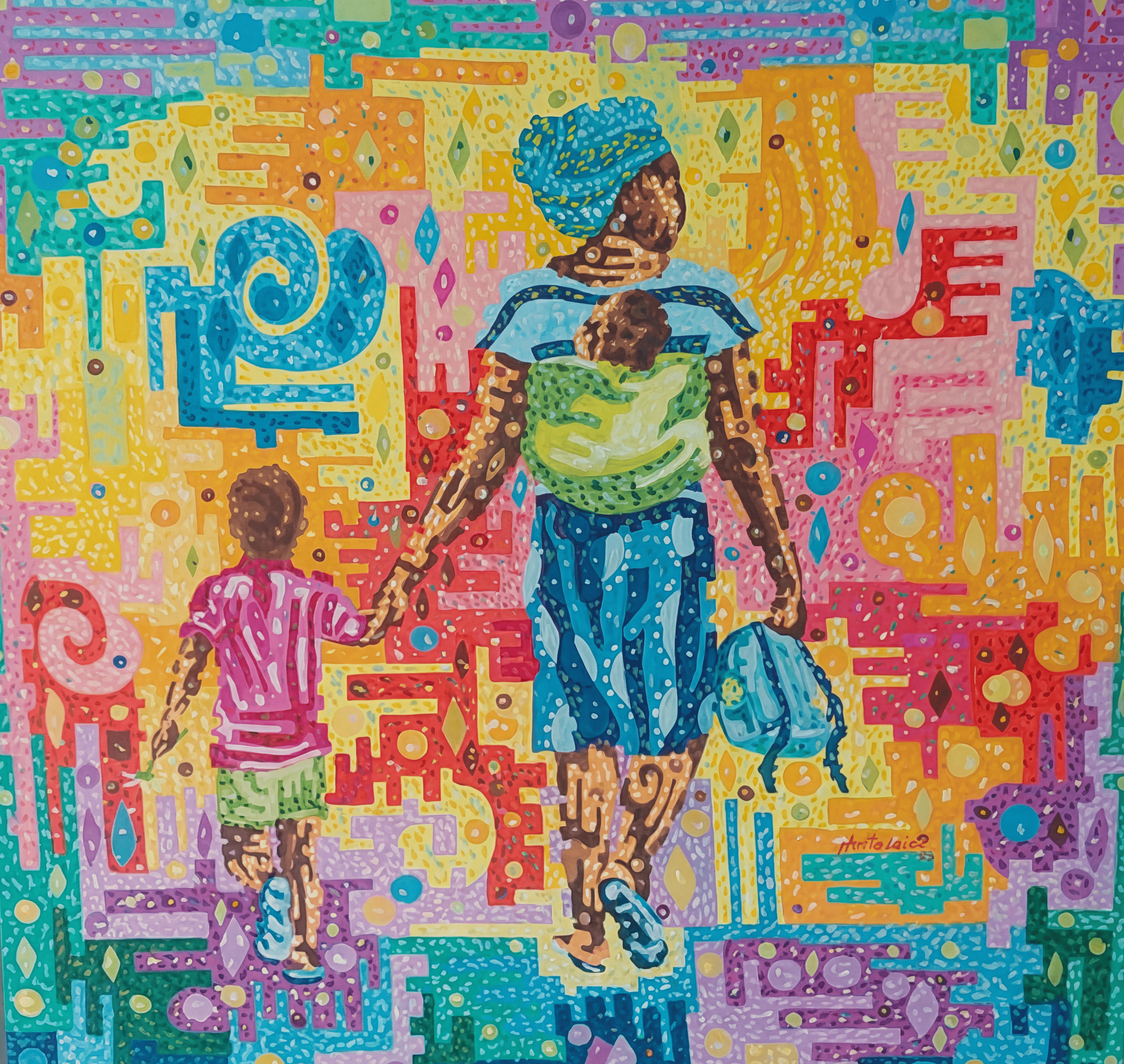 Perfect Future II, Painting by Alcides Malaika | AFRIKANIZM ART