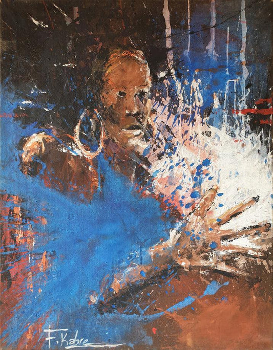 La demoiselle en bleue Fidèle Kabre - Afrikanizm