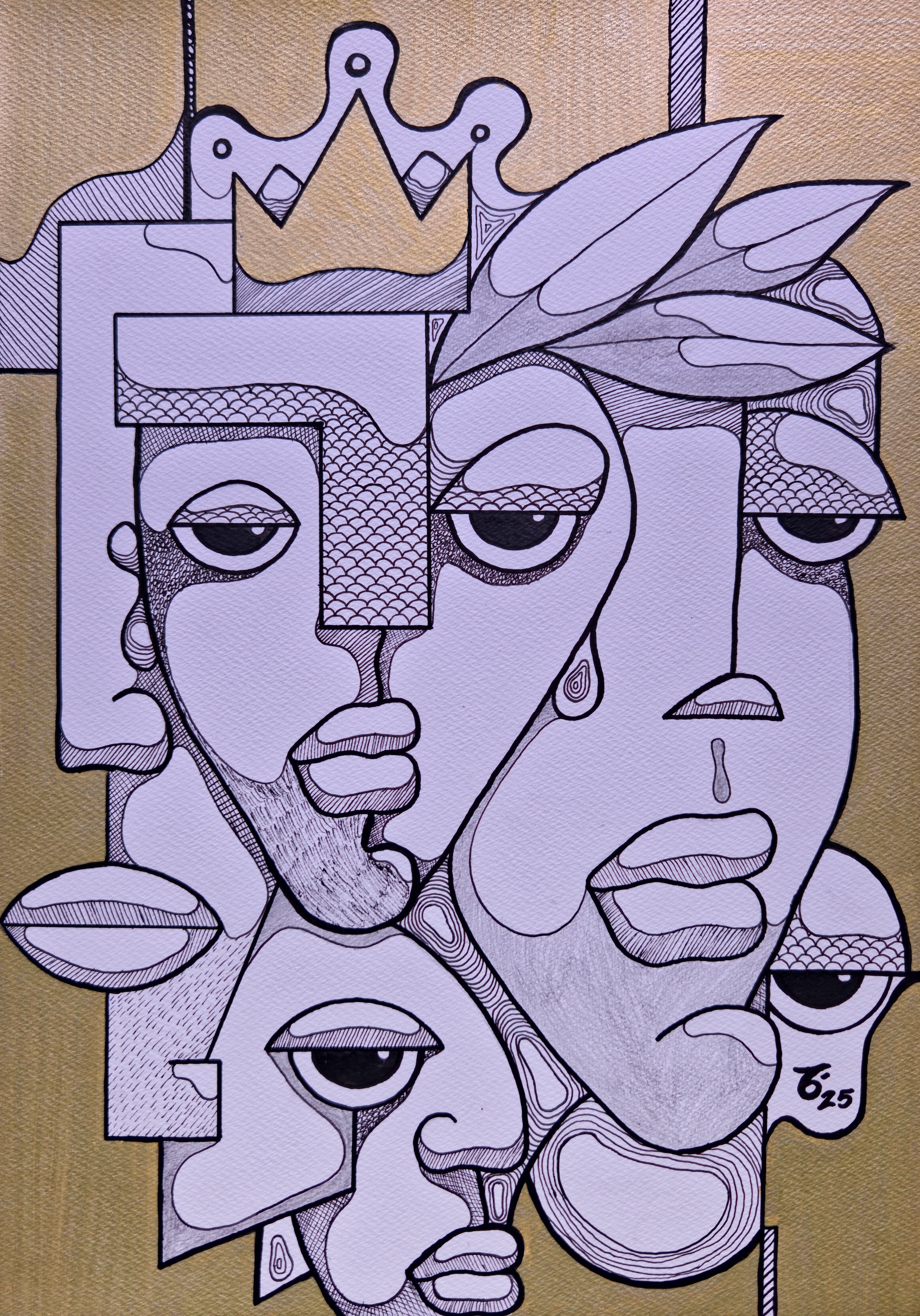 Royalty, Drawing by Chris Tó Inácio | AFRIKANIZM ART