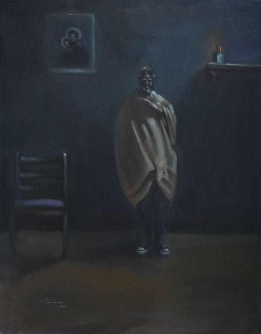 (lonesome Traveller ll) Series "Picture of Madonna and Child on the wall“ Light and Blue Silence Reflections ll